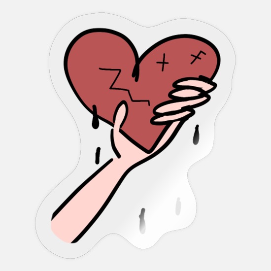 heart broken' Sticker | Spreadshirt