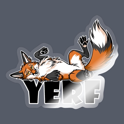 Lazy YERF FOX / Fuchs - Sticker