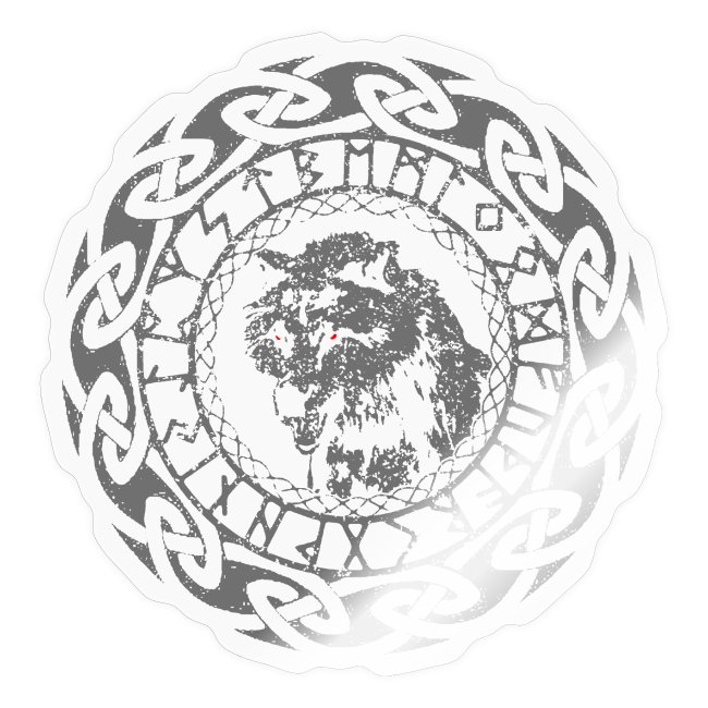 Fenrir Geri Freki Wolf Wikinger Tribal Runen