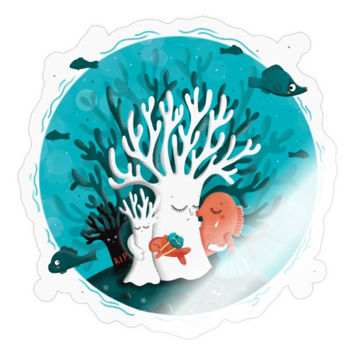 Korallenriff - Korallenbleiche - Save our Oceans - Sticker
