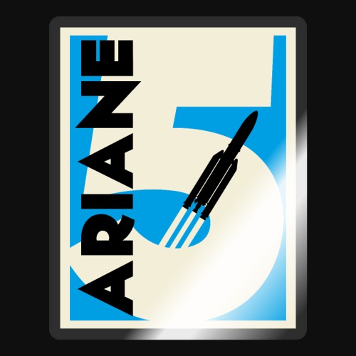 Ariane 5 in flight - blue version by ItArtWork - Sticker