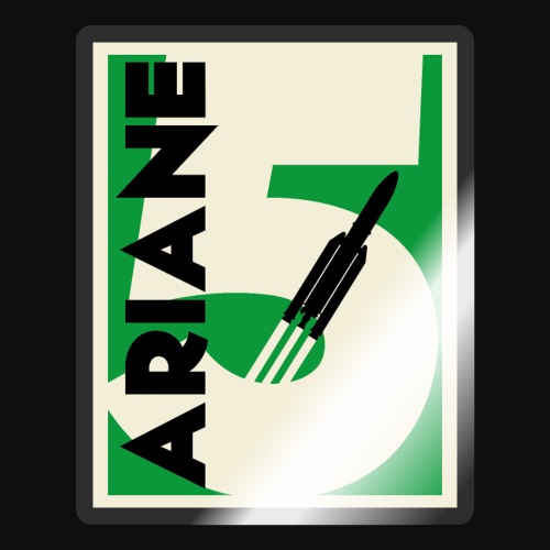 Ariane 5 in flight - green version by ItArtWork - Sticker