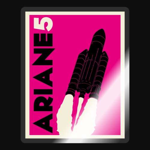 Launching Ariane 5 - pink version by ItArtWork - Sticker