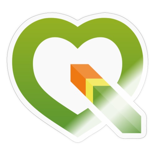 QGIS heart logo - Sticker