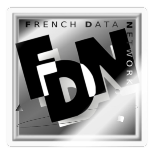 Logo French Data Network 1992 reedition - Autocollant