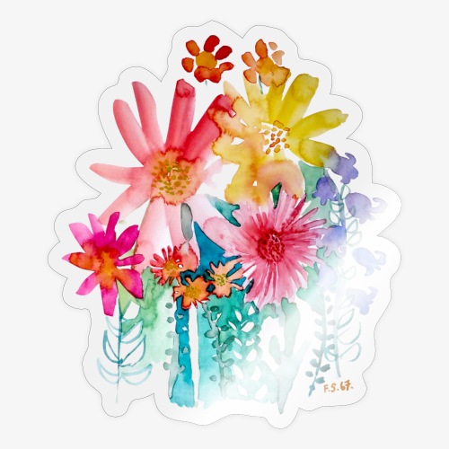 Blumenstrauß aquarell - Sticker