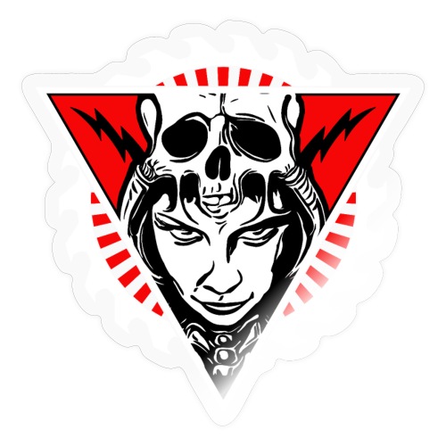 Gothic Girl/Skull - Sticker