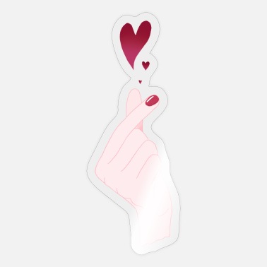 Finger hearts korean hand sign love' Sticker | Spreadshirt