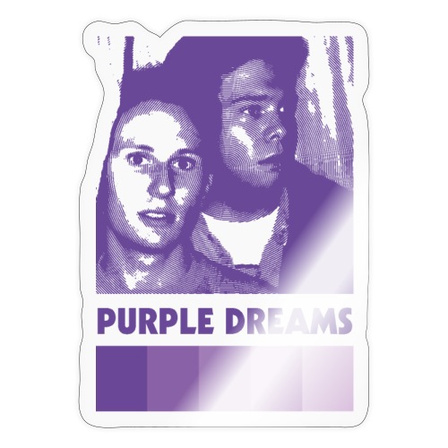 Purple Dreams Retro 90s Purple Print Design - Sticker