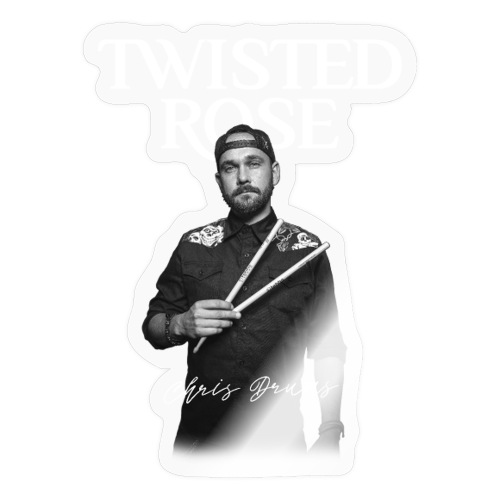 Twisted Rose Chris Drums Shirt (Black) - Sticker