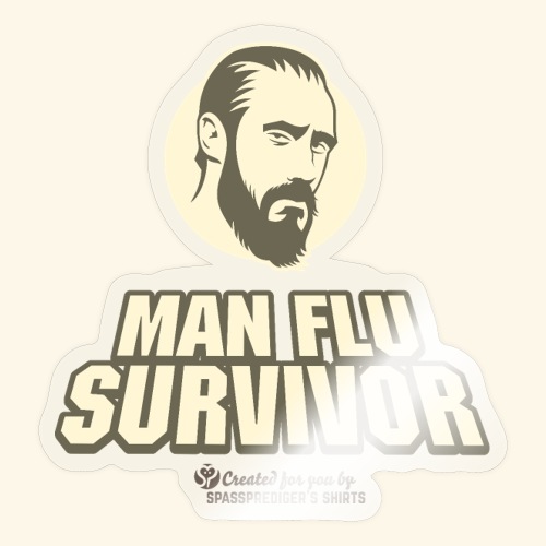 Man Flu Survivor T-Shirt Design - Sticker