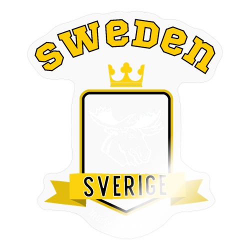 Sweden Ruotsi Sverige Moose on the Loose Keltainen - Tarra
