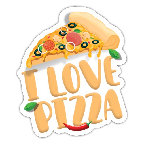 I Love Pizza - Sticker