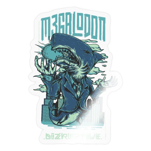 Megalodon Business Monster - Sticker