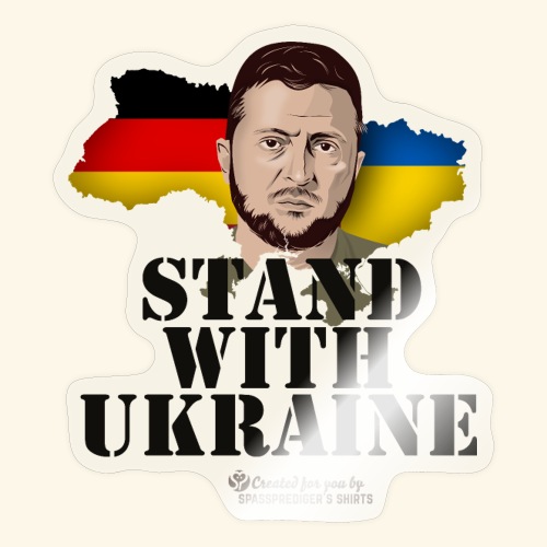 Ukraine Deutschland Slogan Stand with Ukraine - Sticker