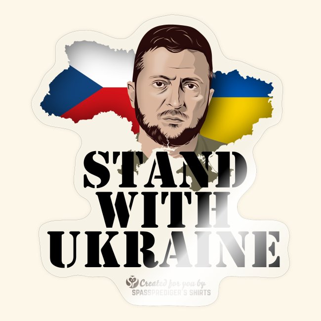 Ukraine Tschechien Unterstützer T-Shirt Design