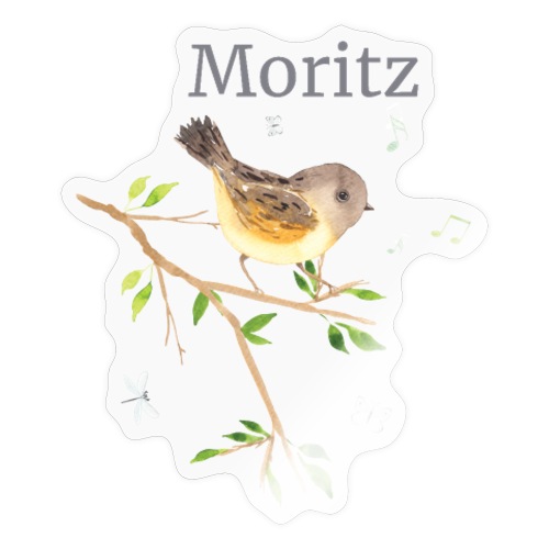Waldtier Vogel Name Moritz - Sticker