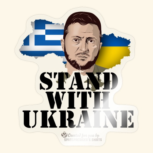 Selenskyj Griechenland Stand with Ukraine - Sticker