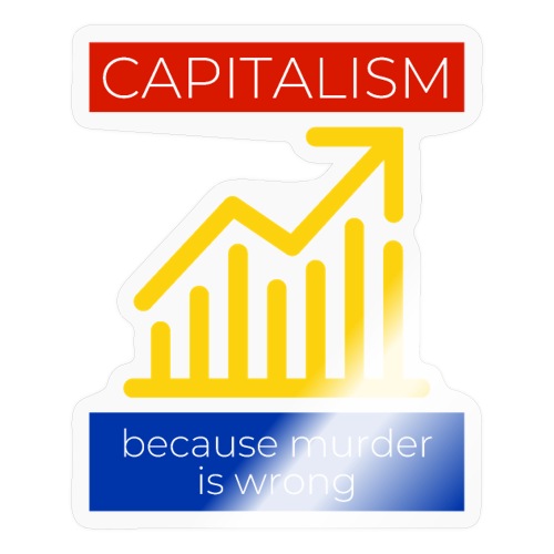 Kapitalismi koska murha on väärin - Tarra
