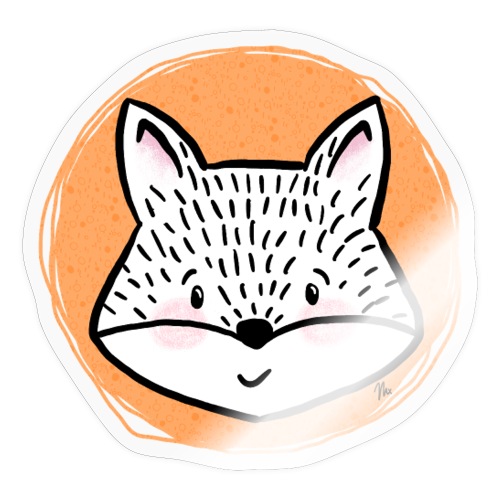 Sweet Fox - Portrait - Sticker