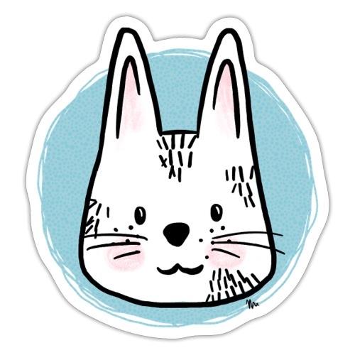Süßer Hase - Portrait - Sticker