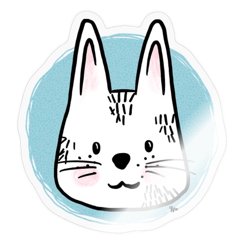 Sød kanin - Portræt - Sticker