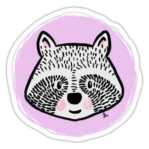 Süßer Waschbär - Portrait - Sticker
