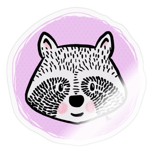Sweet Raccoon - Portrait - Sticker