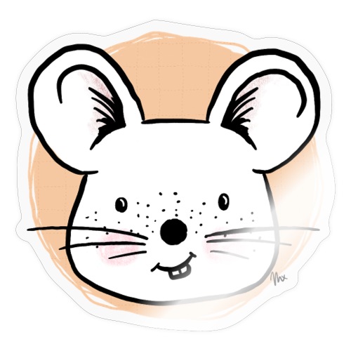 Cute Mouse - Portret - Naklejka