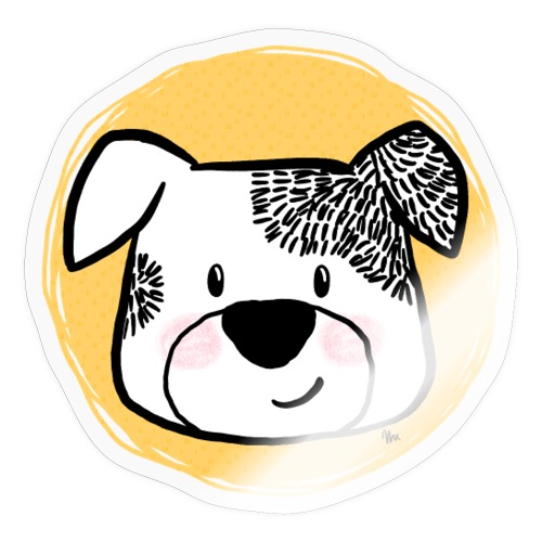 Cute Dog - Portrait - Sticker