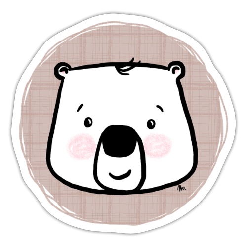Süßer Bär - Portrait - Sticker