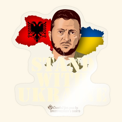 Albanien Stand with Ukraine - Sticker