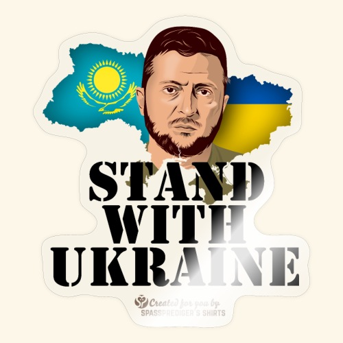 Ukraine Kasachstan Unterstützer Merch - Sticker