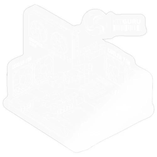 KitGuru Isometric System - White outline - Sticker
