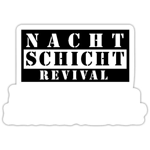 Meldezettel Nachtschicht - Sticker Größe S (10 x 10 cm)
