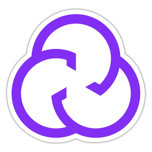 Kulte • Minimalistisches lila Logo - Sticker