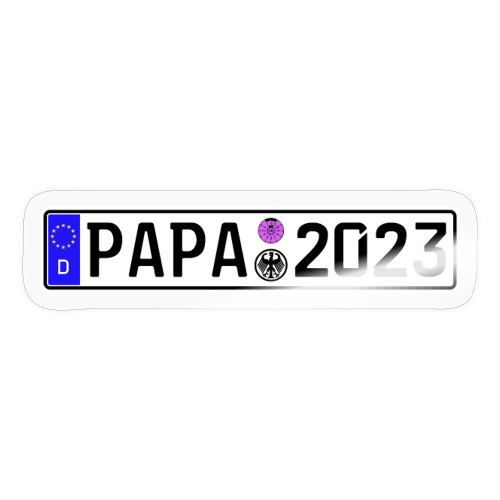 Papa 2023 Vater werden Nummernschild - Sticker