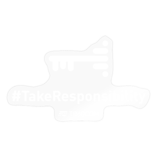 TakeResponsibility white - Naklejka