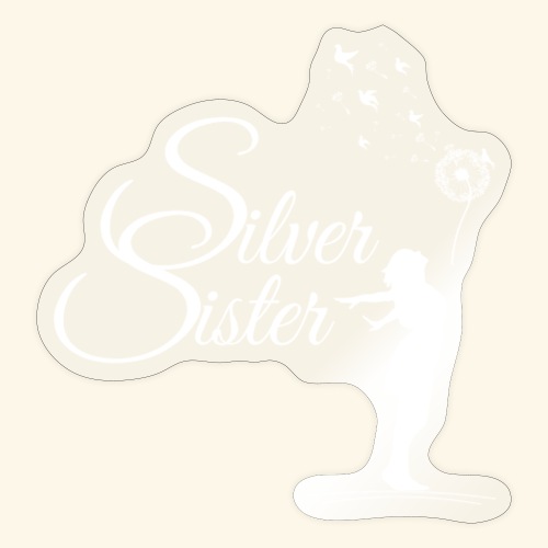 SilverSister white birds - Sticker
