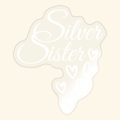 SilverSister7 white - Sticker