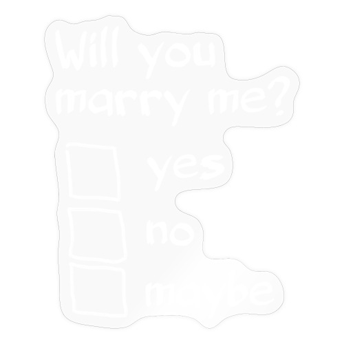 Willst du mich heiraten? Origineller Heiratsantrag - Sticker