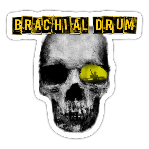 Brachial Drum Logo / Skull mit Schriftzug - Sticker