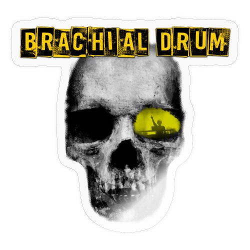 Brachial Drum Logo / Skull mit Schriftzug - Sticker
