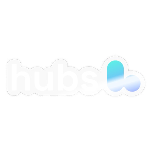 Hubs Logo White - Sticker