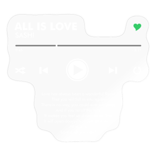 ALL ISLOVE - Play Button & Lyrics - Sticker