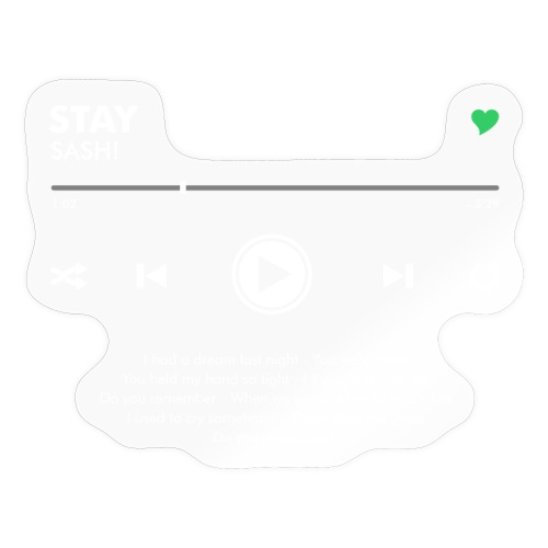 STAY - Play Button & Lyrics - Sticker