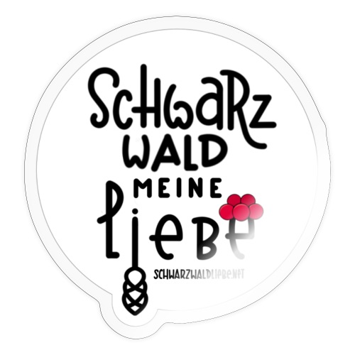 'Schwarzwald meine Liebe' mit Minibollenhut - Sticker