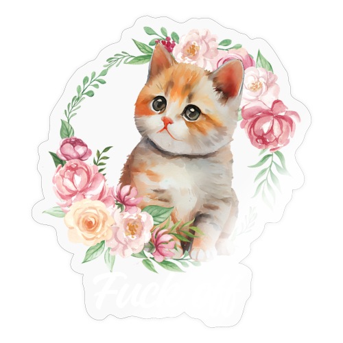 Süßes genervtes Kätzchen - Sticker