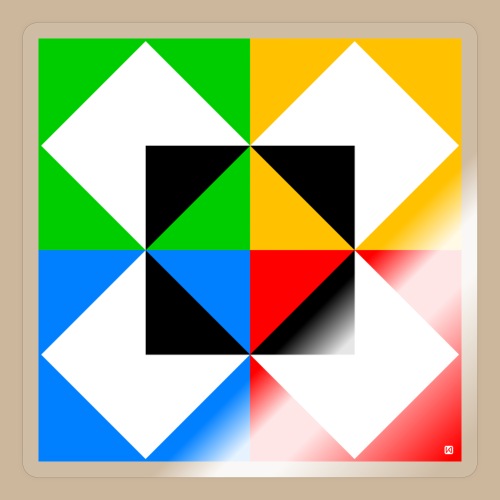 Dreieck im Quadrat 1 - Sticker
