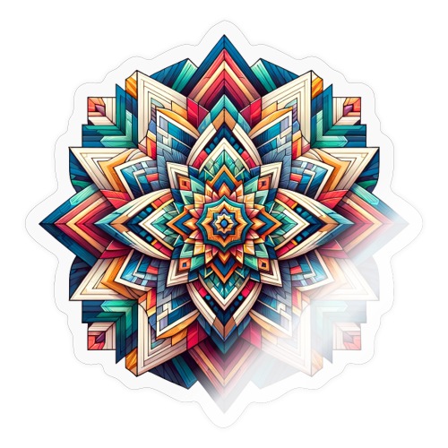 Kunterli - Farbenprisma-Mandala - Sticker
